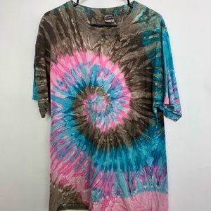 Pink & Blue Tie Dye short sleeve Tshirt